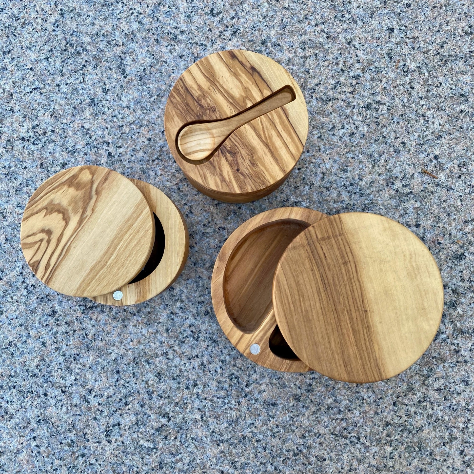 Olive Wood Salt Cellar The Sassy Olive